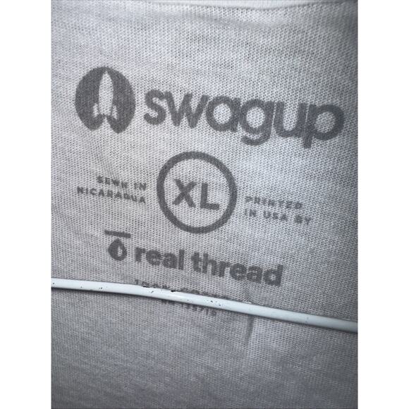 Poshmark 2021 XL Posh Fest Tee Shirt Short Sleeve White Black Swagup Real Thread - Picture 3 of 4